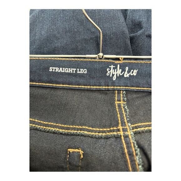 Style & Co dark wash straight leg jeans size 8 short - Picture 4 of 5